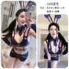 Lencería Sexy de Noche Larga Deseo Puro Sexy Uniforme de Conejita Tentación Disfraz de Cosplay Conejo Oficial de Policía 2506