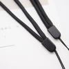 Cordão de nylon liso preto para celular, alça de mão, câmera, disco U, chave, corda, pulseira Apple x, corda curta