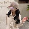 Otoño e Invierno Nuevo Gorra de Béisbol para Mujer para Exterior Cálida a Prueba de Frío Moda Pata de Gallo Británica Gorra de Calidad Combinable