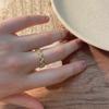 Anel vintage antigo de esmalte pérola prata esterlina design de nicho feminino luxo leve high-end sem cor anel de falange