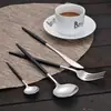 Cuchillo, Cuchara y Tenedor de Acero Inoxidable 304 Estilo Coreano Vajilla Occidental Portuguesa Cuchillo para Bistec Cuchara de Café para Hogar Hotel Juego de Palillos