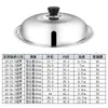 Tapa de Olla de Acero Inoxidable para Uso Doméstico, Tapa para Sartén de 30-40 cm, Tapa de Olla Universal No Magnética, Tapa de Vidrio