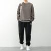 Terno Masculino 2024 Primavera e Outono Novo Waffle Moda Jovem Cor Sólida Manga Longa Casual Esportivo para Homens