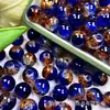 Contas de Gelo Rachado de Verão 8-10mm Contas Soltas Contas de Vidro Rachado Bicolor Acessórios para Pulseira DIY