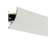 Canaleta de luz de montaje superficial de emisión hacia arriba, no requiere ranurado, luz para lavado de pared en la línea de la cintura, salida de luz hacia abajo, perfil de aleación de aluminio, fuente de luz oculta