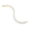Pulseira Transfronteiriça Nova Colorida de Zircônia com Quatro Garras para Mulheres, Luxo Leve, Versátil, Fashion, Pulseira Brilhante com Zircônias por Toda Parte, Corrente Tennis Pronta para Venda