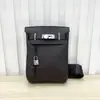 26 Modelos Nuevos de Bolso de Pecho de Piel de Vaca de Primera Capa Togo con Cerradura Cuadrada, Riñonera Unisex de Piel Genuina, Bolso Cruzado para Hombro, Mochila de Moda