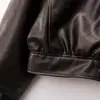 Chaqueta de Cuello Alto de Cuero Sintético de Alta Calidad para Mujer, Nueva, Venta al por Mayor Transfronteriza 8490/701
