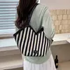 Bolsa de Lona Transfronteriza para Mujer, Gran Capacidad, Nuevo Estilo 2026, Bolso de Hombro Versátil a Cuadros, Estilo Coreano Casual, Bolso Tote de Gama Alta