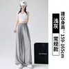 Calça feminina de verão com proteção solar, novo modelo 2026, cintura alta, modelagem solta, com caimento, perna reta, casual, repelente de mosquitos, calça wide leg de seda gelada