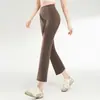 Pantalones de Yoga Micro-flare de Ocho Minutos para Mujer, Ropa Exterior, Verano, Delgados, Para Personas Bajas, Cintura Alta, Pierna Recta, Pantalones Cigarrillo, Fitness, Pantalones Flare de Tiburón