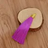 Marcador de página con borla en espiral de hilo dorado de 8 cm, amuleto, borla de poliéster, amuleto de abanico, borla