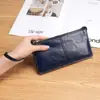 Billetera Larga con Cremallera Simple y de Moda para Mujer, Múltiples Ranuras para Tarjetas, Bolso de Mano de Gran Capacidad, Multifuncional con Correa de Muñeca, Venta al por Mayor