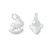 Nuevo Colgante Ángel Pequeño Caballo Mecedora de Plata Pura S999 Colgante Caballo de Madera Cuerda Plateada Hecha a Mano para DIY Accesorios de Plata