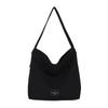 Bolsa Transversal Casual de Lona Estilo Japonês para Mulheres 2025 Nova Bolsa de Ombro Simples de Grande Capacidade Design de Nicho Bolsa para o Dia a Dia