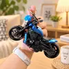 Novo Modelo Chaveiro de Carro de Simulação Tiktok Popular Modelo Infantil Motocicleta Simulação Carro de Inércia Pequeno Brinquedo Pingente Atacado