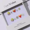 Unhas postiças infantis removíveis, não tóxicas, para uso em terapia de luz, feitas à mão, com design de desenho animado fofo
