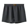 Ropa interior para hombre Huajielong de seda de hielo texturizada, color liso, de cintura media, al por mayor, talla grande, transpirable, calzoncillos bóxer para hombre, disponible para dropshipping