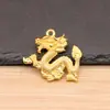 Ornaments ativos de dragão dourado pequeno atividade coleção de dragões decoração zodíaco dragão dourado peça de mão artesanato presentes atacado