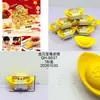 Novas Borrachas Criativas e Divertidas em Formato de Tijolo de Ouro e Lingote de Ouro para Estudantes, Material Escolar Limpo e Sem Rastro para Escrita com Lápis