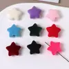 Dulces y Versátiles Accesorios para el Cabello de Estrella de Cinco Puntas Perforada Recta de Acrílico Flocado para Otoño e Invierno Diadema Accesorios para Manualidades