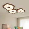 Lámpara de Techo Combinada Estilo Medieval Hoja de Loto Lámpara Principal para Sala de Estar Lámpara LED de Protección Ocular de Gama Alta Retro Francesa para Dormitorio