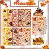 Día de Acción de Gracias niños Pavo hand account stickers fruta de otoño hojas caídas gracias fiesta feliz suministros para fiesta parche
