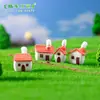 Micro-Paisagismo Criativo Chaminé de Telha Vermelha Casa de Campo Jardinagem Paisagismo DIY Decoração Acessórios Mini Enfeites