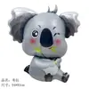 Balão de Filme de Alumínio de Animal Novo Transfronteiriço Leão Guaxinim Raposa Urso Marrom Coala Decoração de Festa de Aniversário Infantil Arranjo