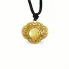 Nuevo Estilo Tienda de Oro Réplica Oro Arena Antigua Niños Cien Bendiciones Candado Colgante, Colgante de Oro Arena Resistente al Calor que No se Desvanece Joyería