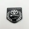 Adequado para Adesivos de Carro Toyota Trd, Adesivos de Metal Camry Highlander Corolla, Placas de Nome Esportivas Adesivos de Carro de Alumínio