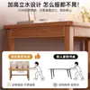 Escritorio de estudio de madera maciza con estantería, escritorio integrado para uso doméstico, escritorio de computadora para dormitorio, banco de trabajo simple para estudiantes