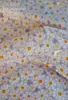 Tela Jacquard de Algodón Puro Morado Floral de Color Sólido con Estampado Dorado para Ropa de Muñecas DIY Hecha a Mano