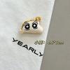 Muñeca de felpa de dibujos animados, crayón pequeño, muñeca nueva, broche, pequeño kwai, pequeña mochila blanca, pasador decorativo, calcetines, ropa, accesorios DIY