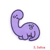 Comercio exterior dibujos animados dinosaurio lindo bordado tela pegatinas DIY niños camiseta material auxiliar con parche adhesivo pegatinas impresión personalizada