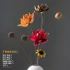 Buquê de Flores Secas decoração de flor real Flor de Lótus lótus desidratado ao ar livre dossel de lótus raiz de lótus natural Arranjo de flores Zen decoração de sala de estar chinesa