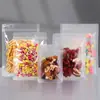 Bolsas listas para usar de snacks de frutos secos, Bolsas para empaque de té de flores, Bolsas planas esmeriladas autosellables para alimentos de granos, Bolsas de grado alimenticio