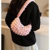 Bolso de Hombro de Gran Capacidad Color Sólido 2024 Nuevo Celebrante Cibernético Nube Plisada Bolso de Axila Nicho para Viajero Bolso Plisado Venta al por Mayor