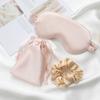 Máscara de Ojos de Seda Simulada Bolsa de Tela Anillo para el Cabello Set de Tres Piezas Anillo para el Cabello Intestino de Cerdo Celebridad de Internet Set de Máscara de Ojos para Dormir Multicolor Opcional