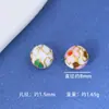 Cuentas Espaciadoras de Filigrana Cloisonné Gota de Aceite de 8 mm Color Esmalte Azul Quemado Cuentas Sueltas Accesorios Alta Retención de Color Cuentas Redondas Cuentas Hechas a Mano DIY