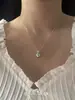 Colar de Prata Esterlina 925 Pedra Preciosa de Pérola Branca Australiana Pingente Princesa Banhado a Platina Diamante Pérola Contas Shijia Bei