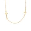 Xinzi mismo estilo plata de ley 925 mini collar de cruz plisada para mujer exquisito ins cadena de clavícula de alta calidad 7755A