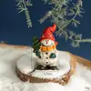Decoración Navideña Popular Transfronteriza Resina Retro Hombre Viejo Muñeco de Nieve Adornos para Paisajismo de Ventanas Decoraciones de Escritorio para el Hogar