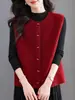 Chaleco de punto para mujer, cárdigan sin mangas, prenda exterior para otoño e invierno 2026, nuevo top exterior, chaleco de punto para mujer, moderno