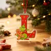 Colgante de Letra Acrílica Monstruo Peludo Verde Navideño Transfronterizo 2 Estilos Adorno de Árbol de Navidad Decoración de Regalo Festivo Transfronterizo