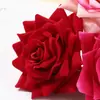 10cm Cabeza de Flor de Rosa Artificial de Terciopelo Tela de Seda Flor Artificial Corsage de Boda Decoración de Borde Enrollado Flor Falsa Venta al por Mayor de Fabricante