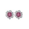 Joyería Zhuang Shengsheng Pendientes Elegantes para Mujer Tesoro de Color Pendientes Europeos y Americanos con Simulación de Hemoglobina de Paloma Flor Pendientes con Forma de Flor