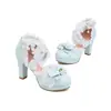 Zapatos Casuales Laterales Dulces Tacón Alto Sandalias de Moda Verano 2023 Cadena Gruesa de Zapato Alto Nuevo Hoja de Loto Punta Cerrada Hebilla Hueca