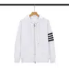 Sudadera con capucha y cuatro rayas de marca moderna para hombre y mujer, Sudadera con cremallera de algodón puro casual tipo gofre para pareja, Cárdigan
