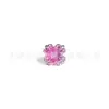 Titanium F136 Titanium Alloy Four-Leaf Clover Zircon Earrings Gradient Lucky Clover Ear Bone Studs G23 Titanium Piercing Jewelry